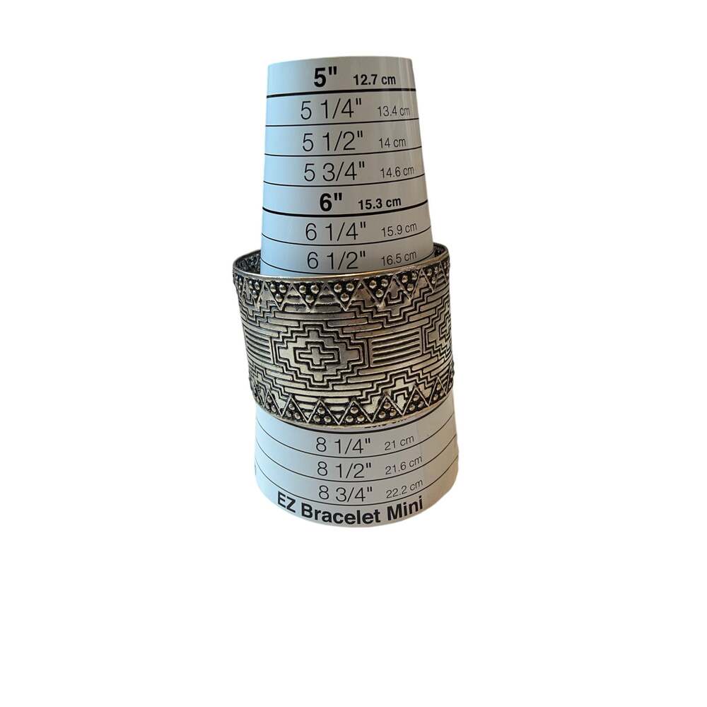 Silver western Aztec cuff